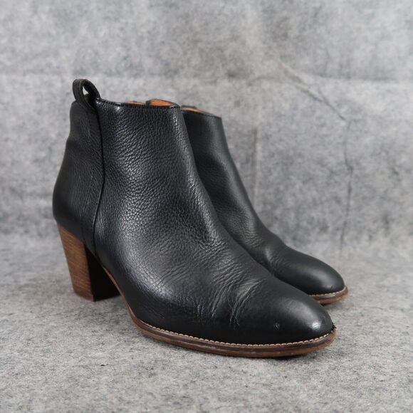 Madewell Shoes Womens 7 Bootie Fashion Classic Billie Boot Leather Stacked Heel - Picture 1 of 15